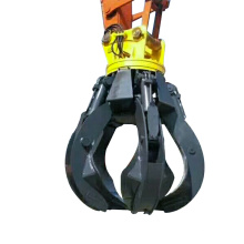 China supplier manufacturer hydraulic rotator stone grapple for excavator